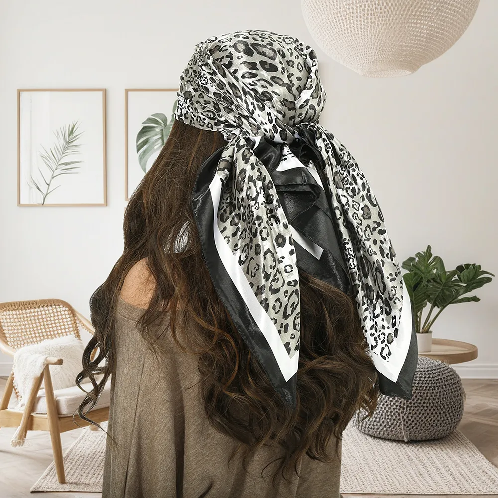 Women's Casual Classic Style Leopard Satin Printing Bandanas display picture 2