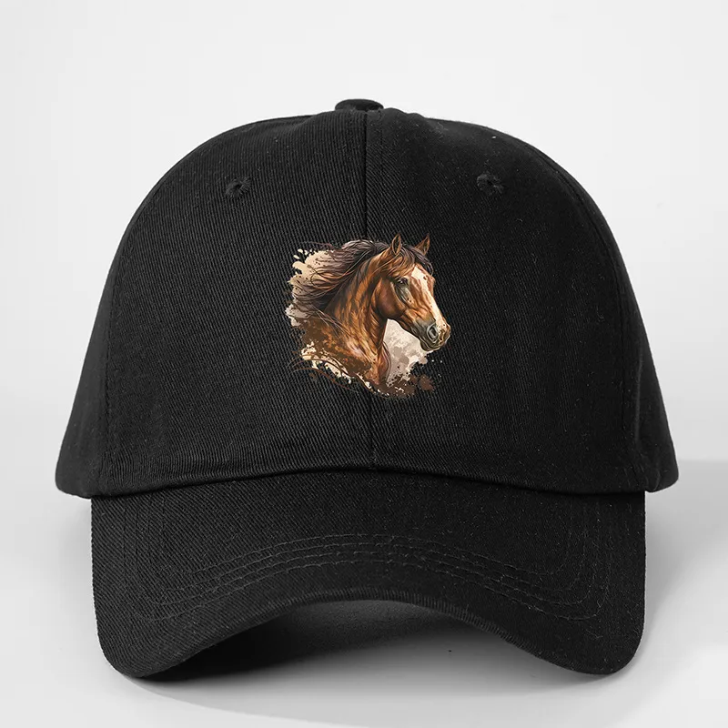 Unisex Casual Simple Style Streetwear Horse Embroidery Curved Eaves Baseball Cap display picture 5