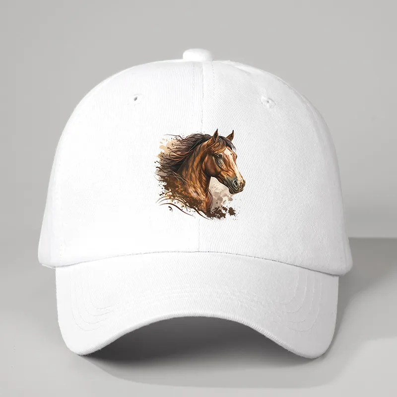 Unisex Casual Simple Style Streetwear Horse Embroidery Curved Eaves Baseball Cap display picture 6