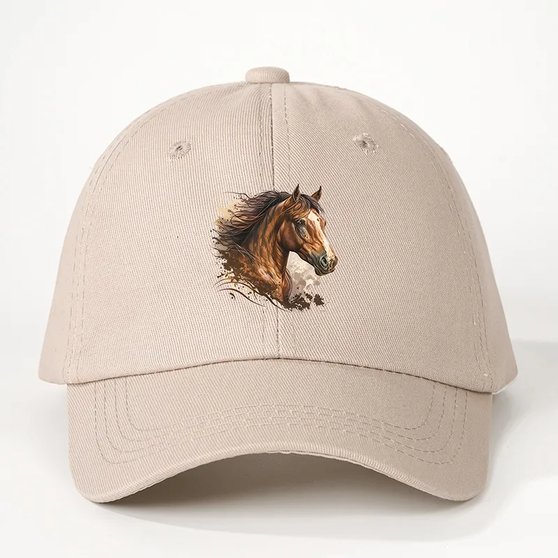 Unisex Casual Simple Style Streetwear Horse Embroidery Curved Eaves Baseball Cap display picture 2