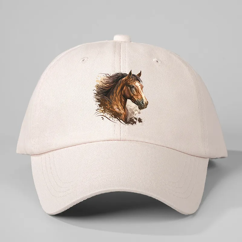 Unisex Casual Simple Style Streetwear Horse Embroidery Curved Eaves Baseball Cap display picture 4