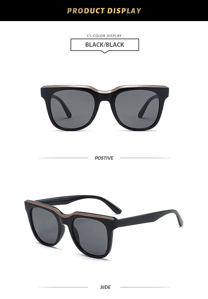 Elegant Basic Simple Style Solid Color Pc Square Full Frame Glasses display picture 5