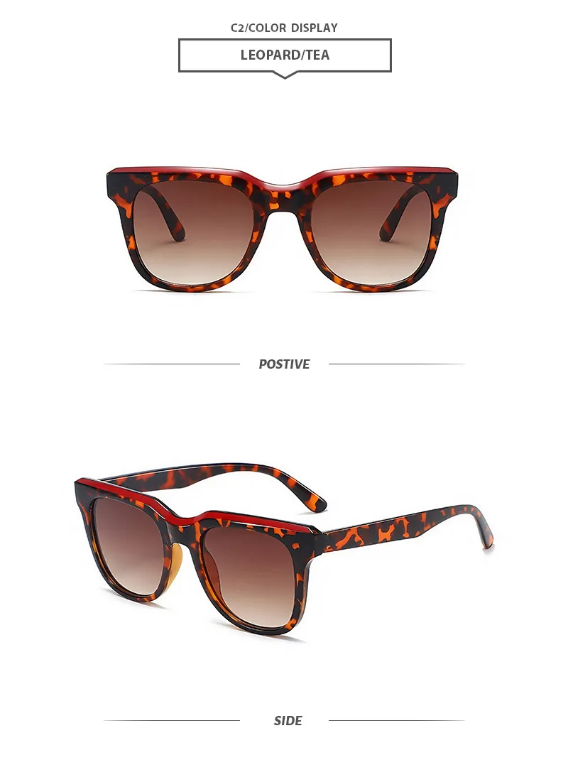 Elegant Basic Simple Style Solid Color Pc Square Full Frame Glasses display picture 6