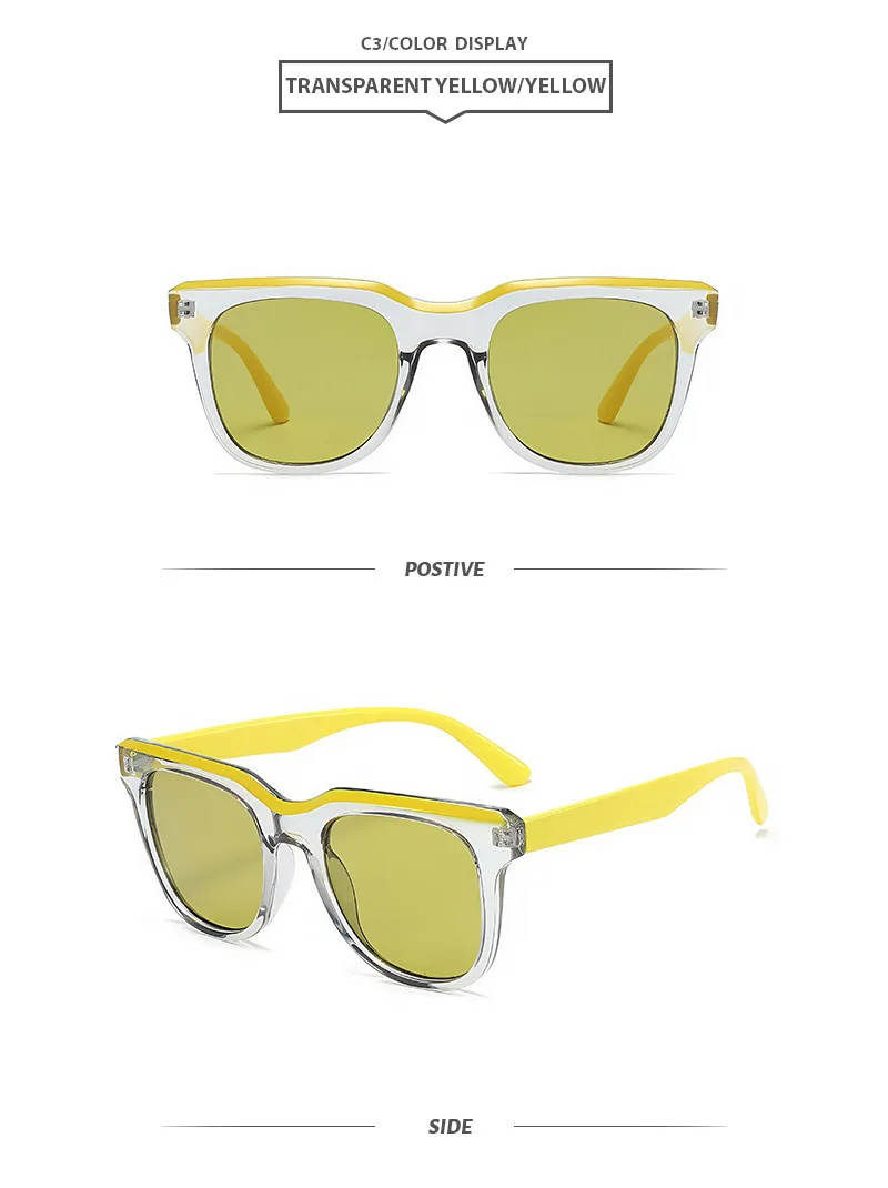 Elegant Basic Simple Style Solid Color Pc Square Full Frame Glasses display picture 7