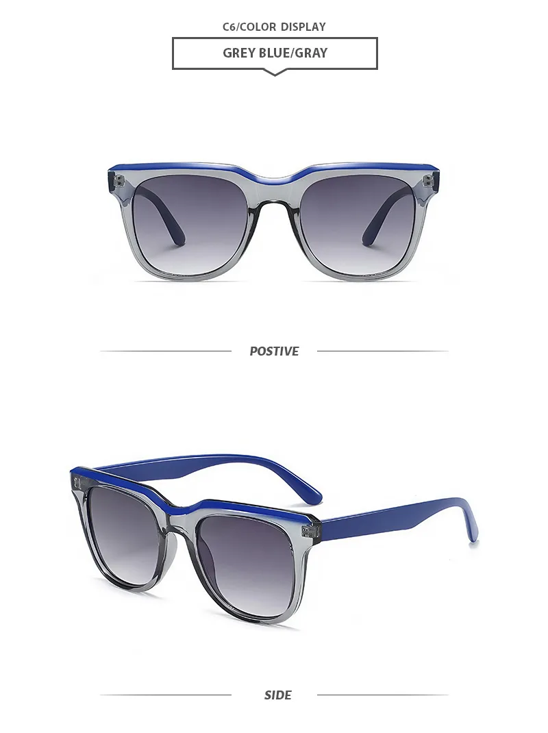 Elegant Basic Simple Style Solid Color Pc Square Full Frame Glasses display picture 10