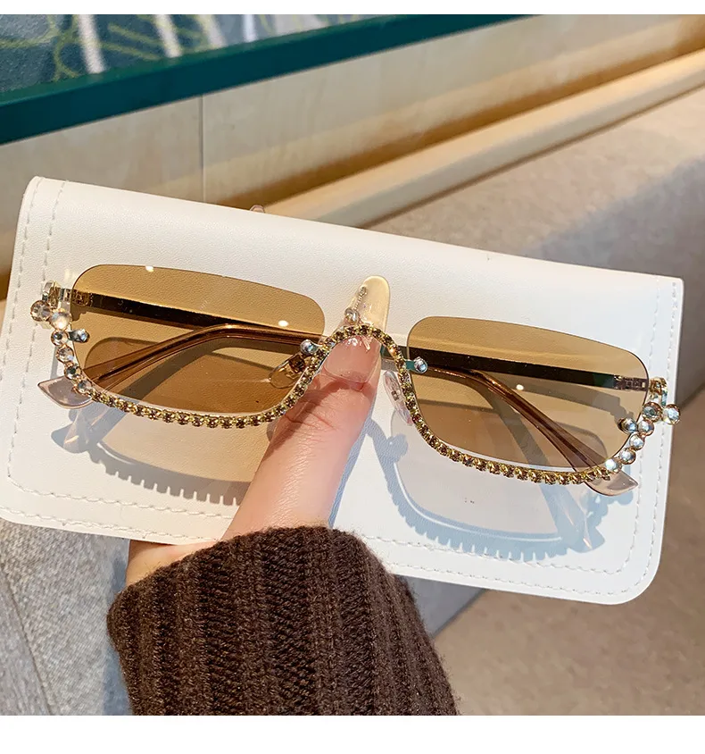 Basic Simple Style Solid Color Pc Square Half Frame Glasses display picture 1