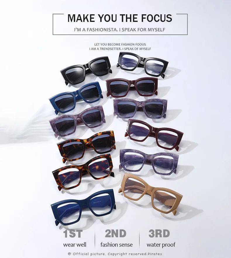 Lady Simple Style Solid Color Ac Square Full Frame Glasses display picture 1