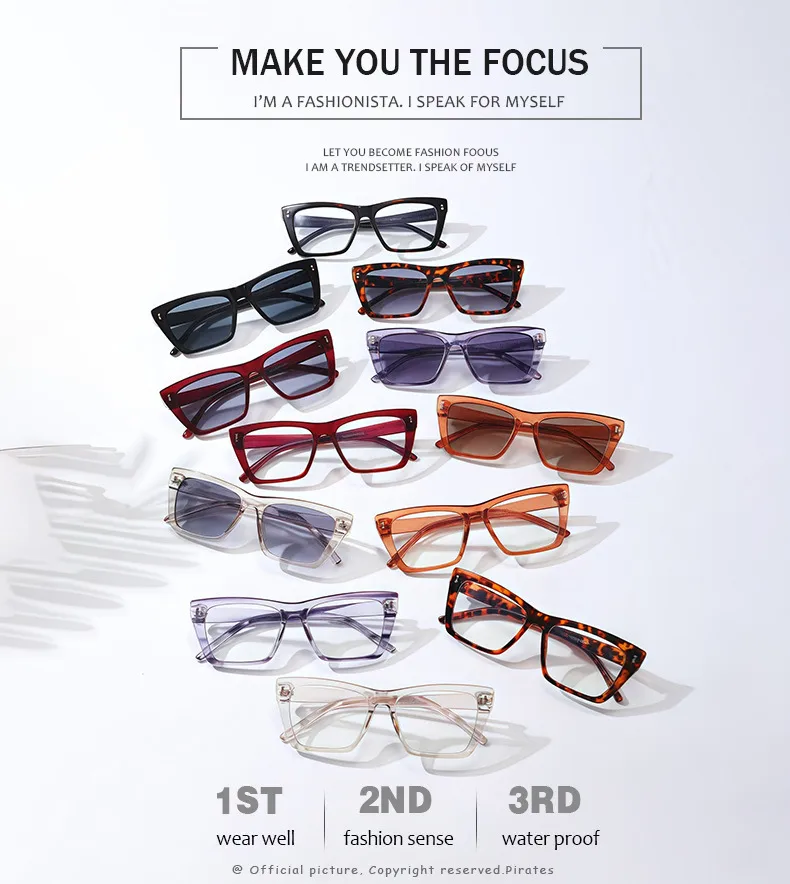 Basic Simple Style Solid Color Ac Cat Eye Full Frame Glasses display picture 1