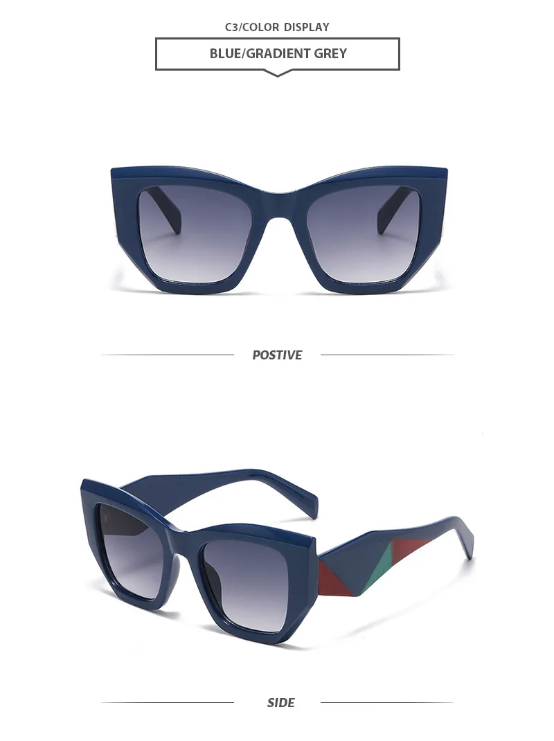Lady Simple Style Solid Color Ac Square Full Frame Glasses display picture 8