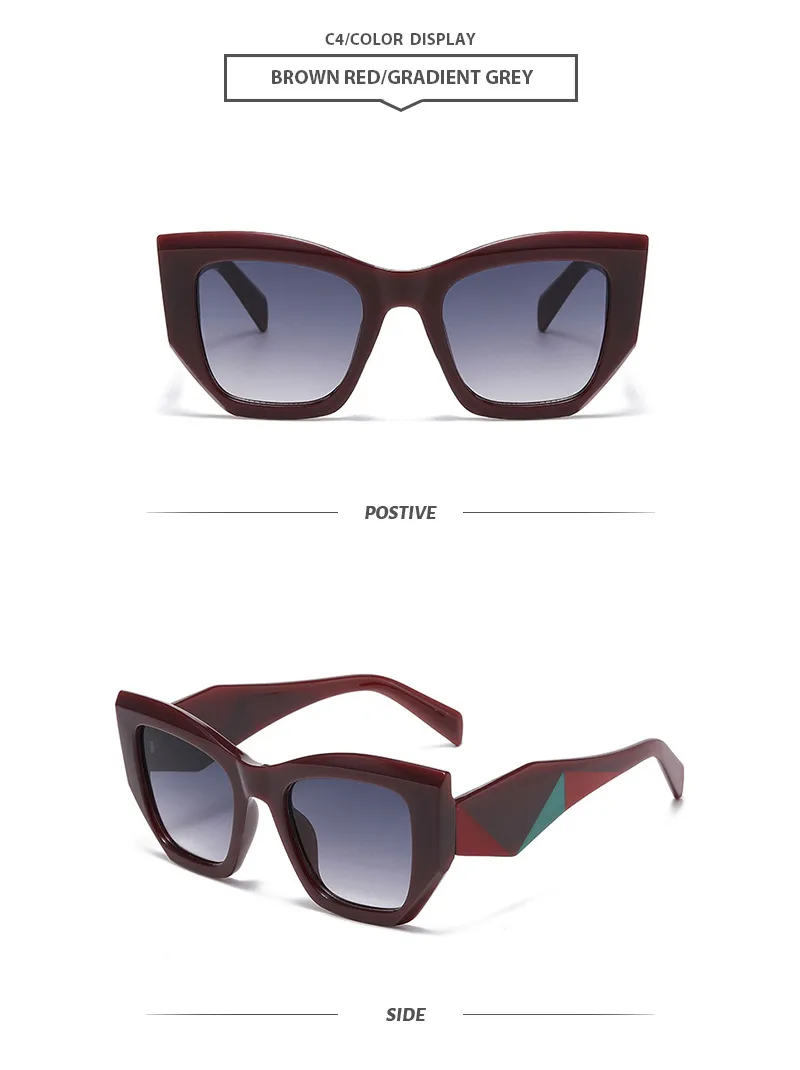 Lady Simple Style Solid Color Ac Square Full Frame Glasses display picture 9