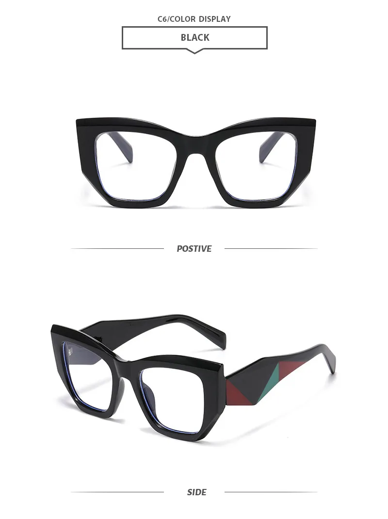 Lady Simple Style Solid Color Ac Square Full Frame Glasses display picture 11