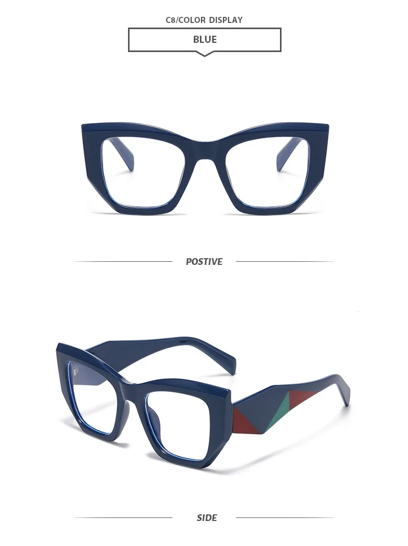 Lady Simple Style Solid Color Ac Square Full Frame Glasses display picture 13