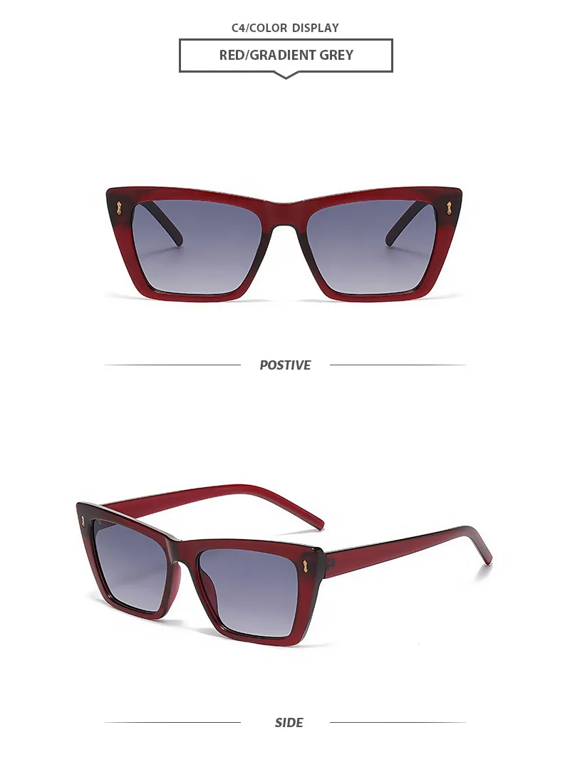 Basic Simple Style Solid Color Ac Cat Eye Full Frame Glasses display picture 9
