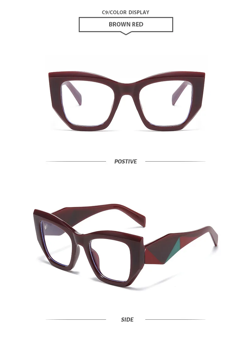 Lady Simple Style Solid Color Ac Square Full Frame Glasses display picture 14