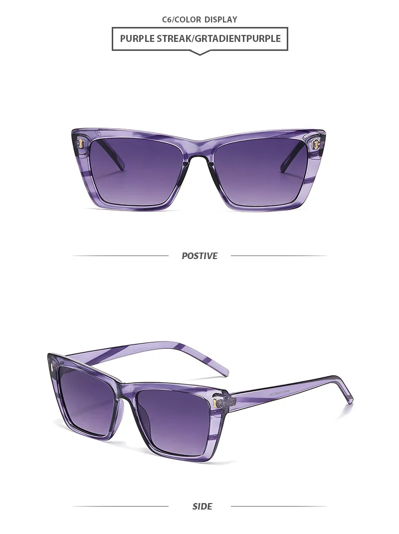 Basic Simple Style Solid Color Ac Cat Eye Full Frame Glasses display picture 11