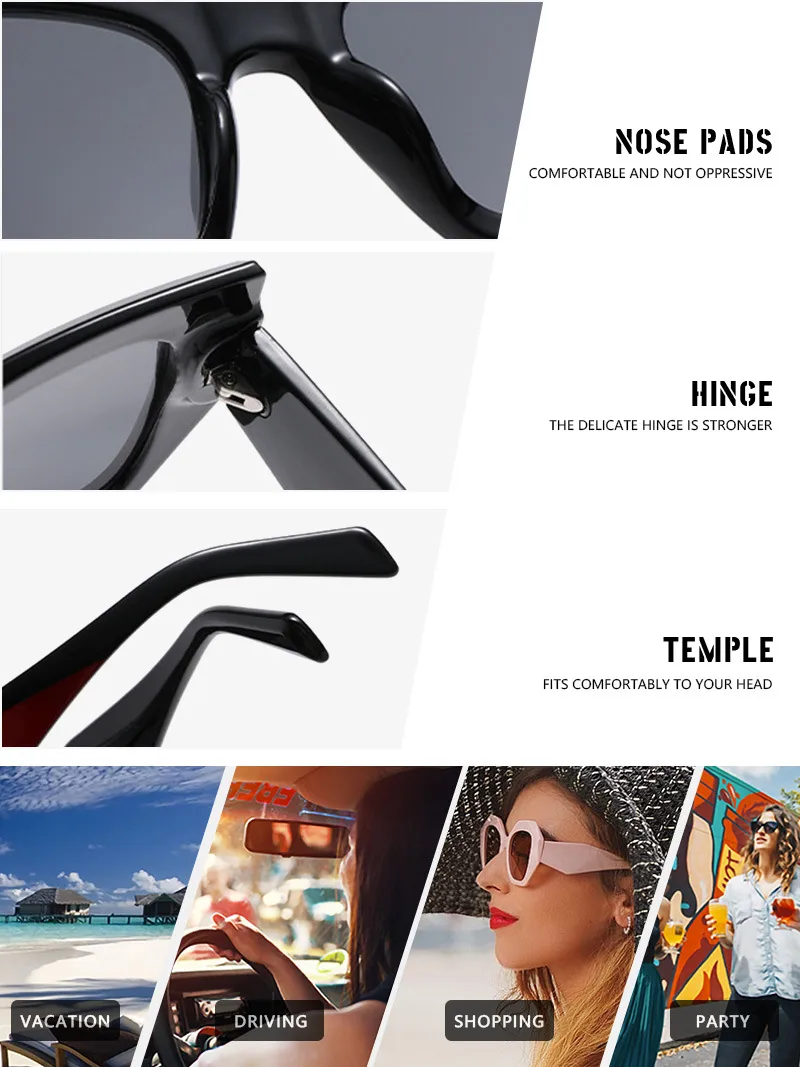Lady Simple Style Solid Color Ac Square Full Frame Glasses display picture 17