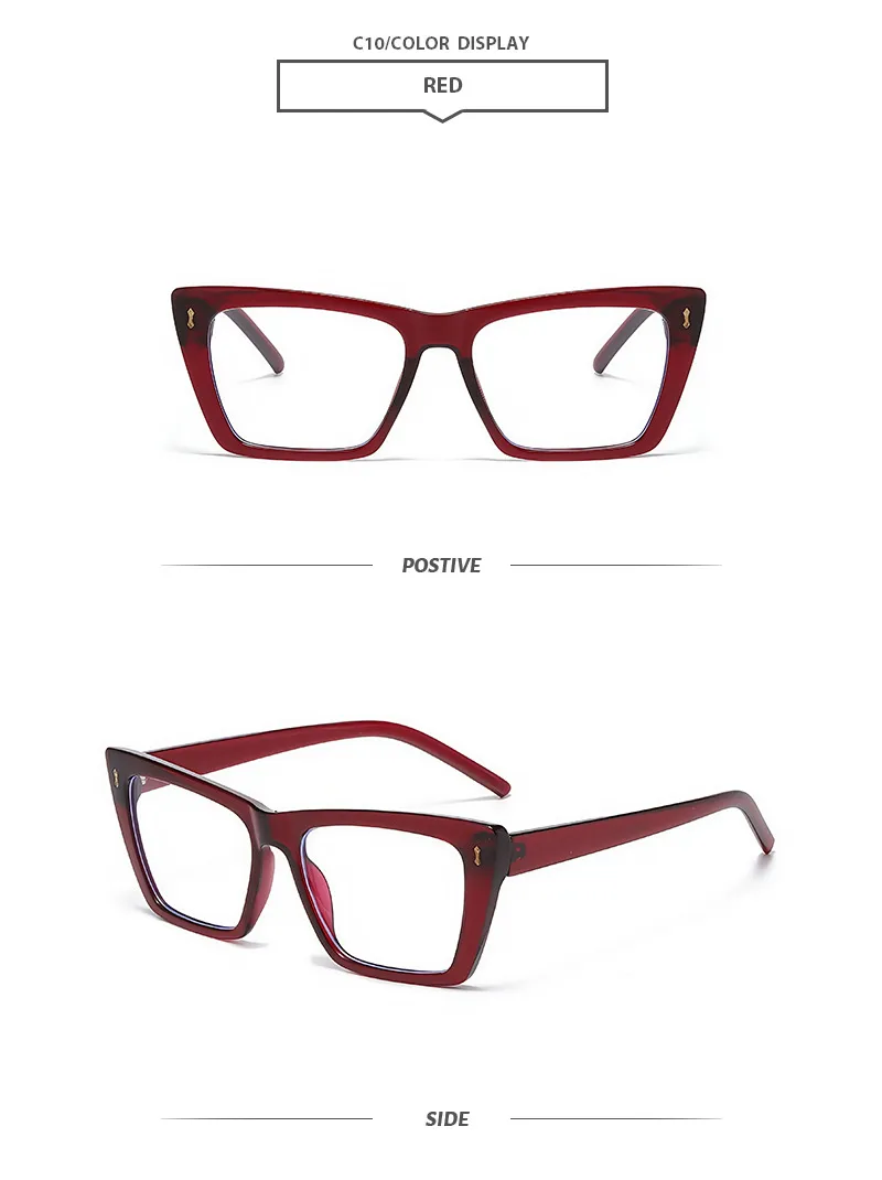 Basic Simple Style Solid Color Ac Cat Eye Full Frame Glasses display picture 15