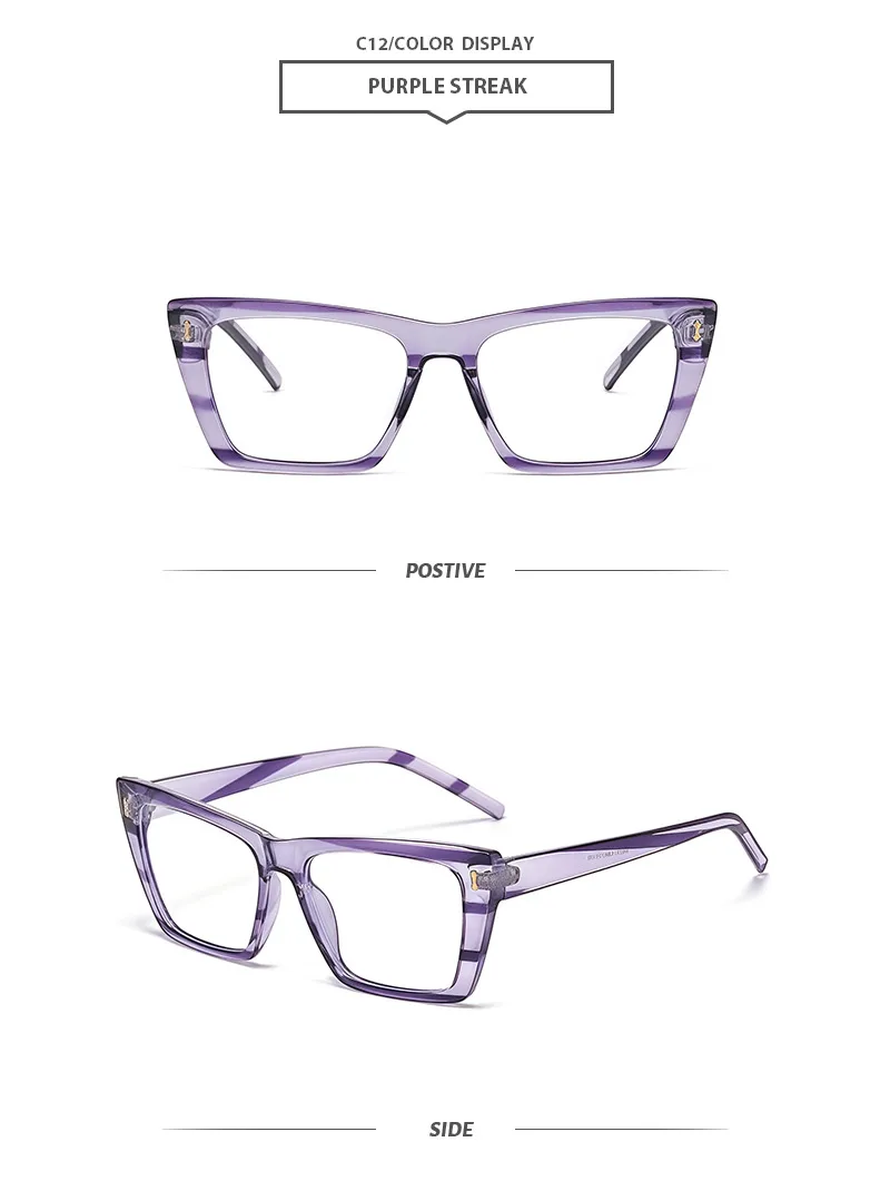 Basic Simple Style Solid Color Ac Cat Eye Full Frame Glasses display picture 17
