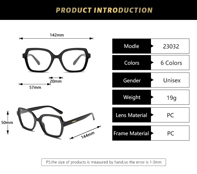 Basic Lady Simple Style Solid Color Ac Square Full Frame Glasses display picture 2