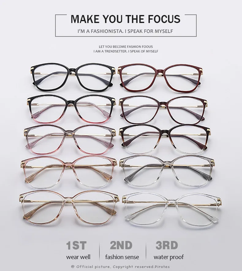 Basic Lady Solid Color Pc Square Full Frame Glasses display picture 1