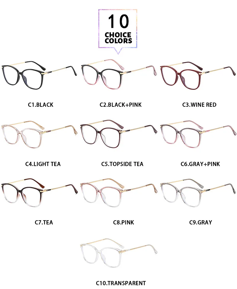 Basic Lady Solid Color Pc Square Full Frame Glasses display picture 3