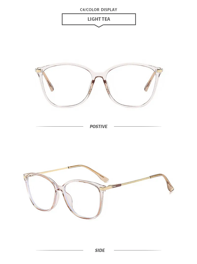 Basic Lady Solid Color Pc Square Full Frame Glasses display picture 9