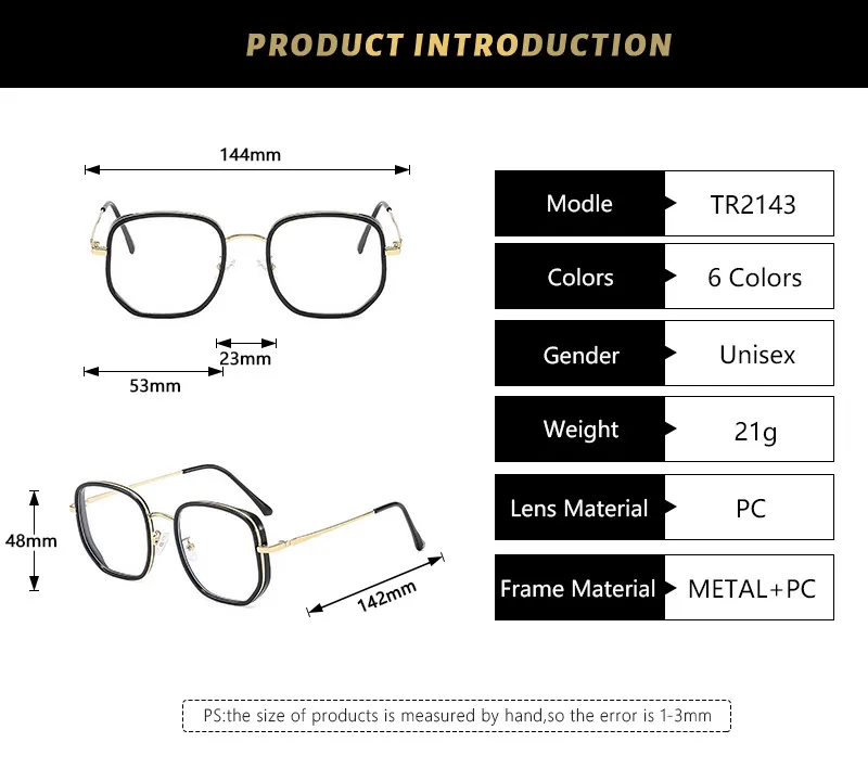 Basic Simple Style Solid Color Pc Square Full Frame Glasses display picture 2
