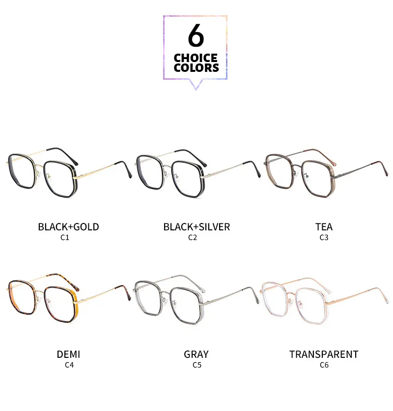 Basic Simple Style Solid Color Pc Square Full Frame Glasses display picture 3