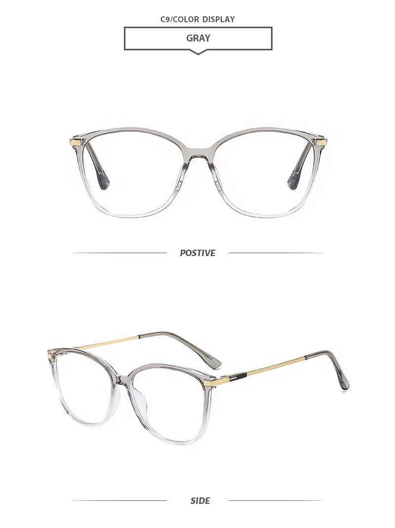 Basic Lady Solid Color Pc Square Full Frame Glasses display picture 14