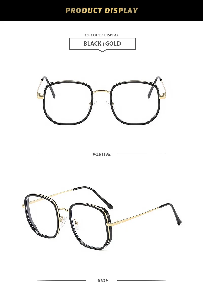 Basic Simple Style Solid Color Pc Square Full Frame Glasses display picture 6