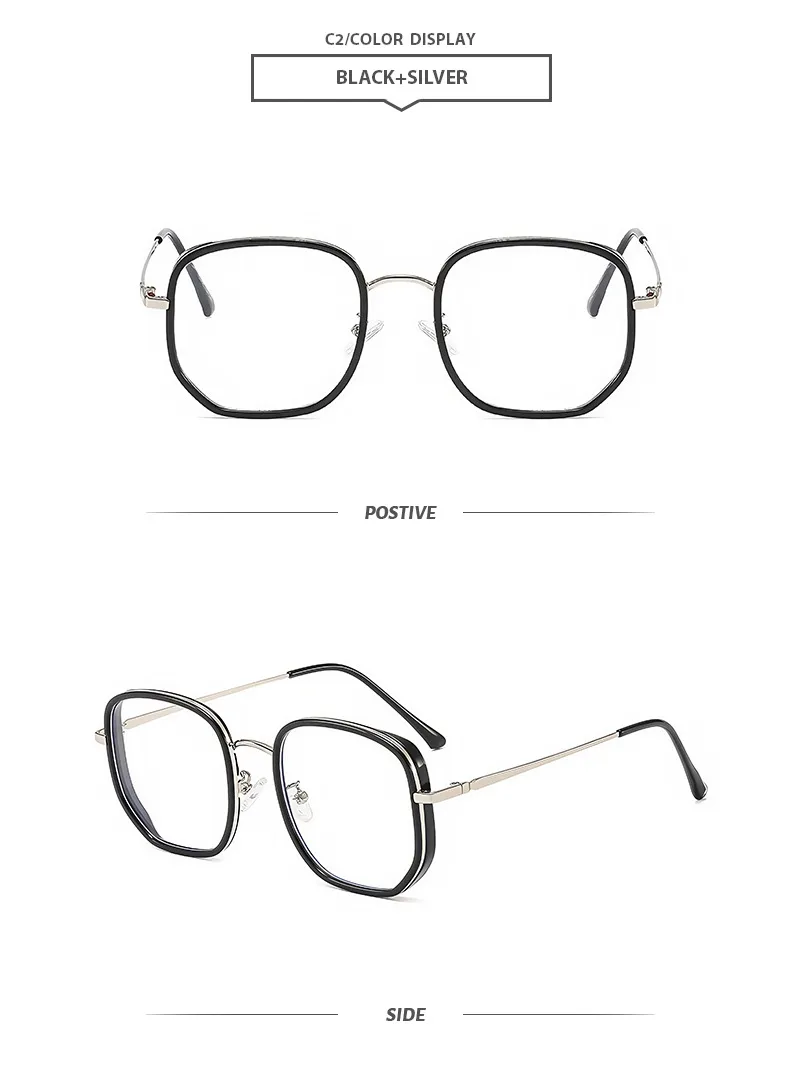 Basic Simple Style Solid Color Pc Square Full Frame Glasses display picture 7