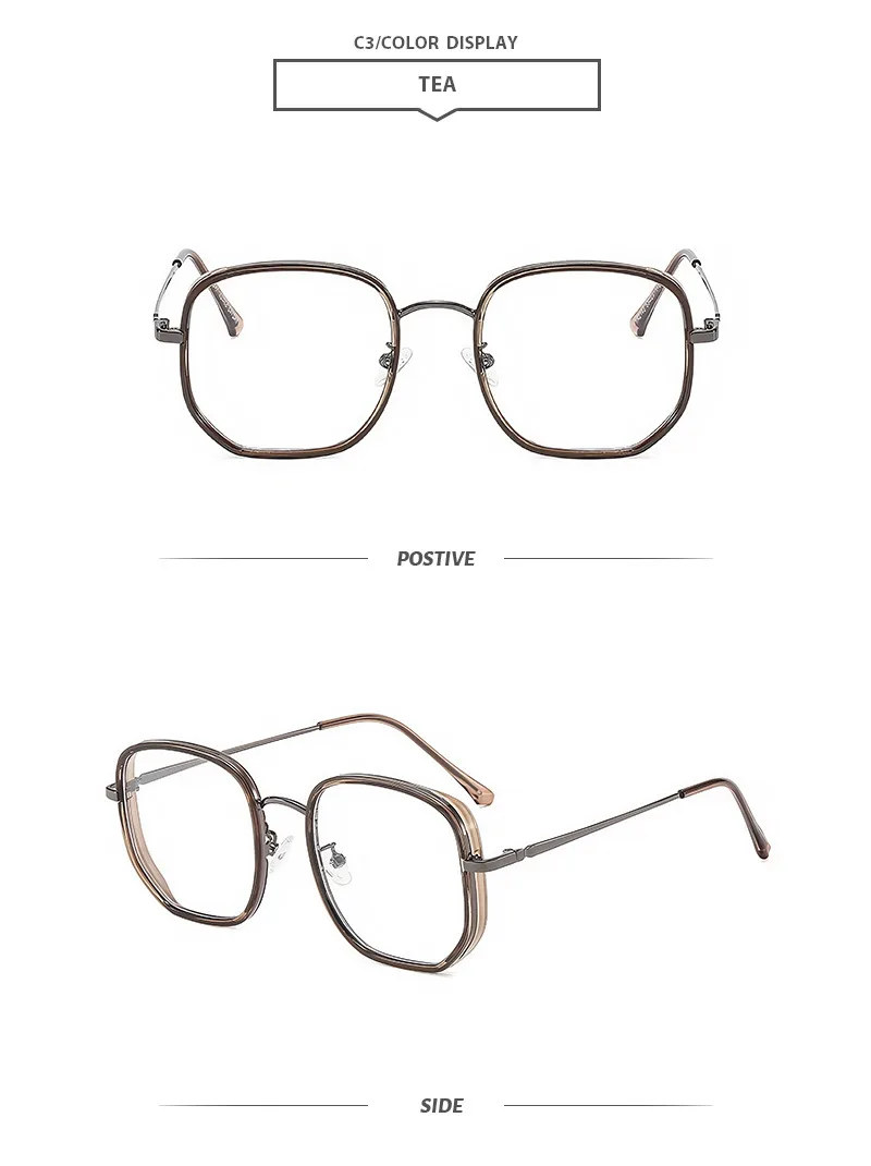 Basic Simple Style Solid Color Pc Square Full Frame Glasses display picture 8