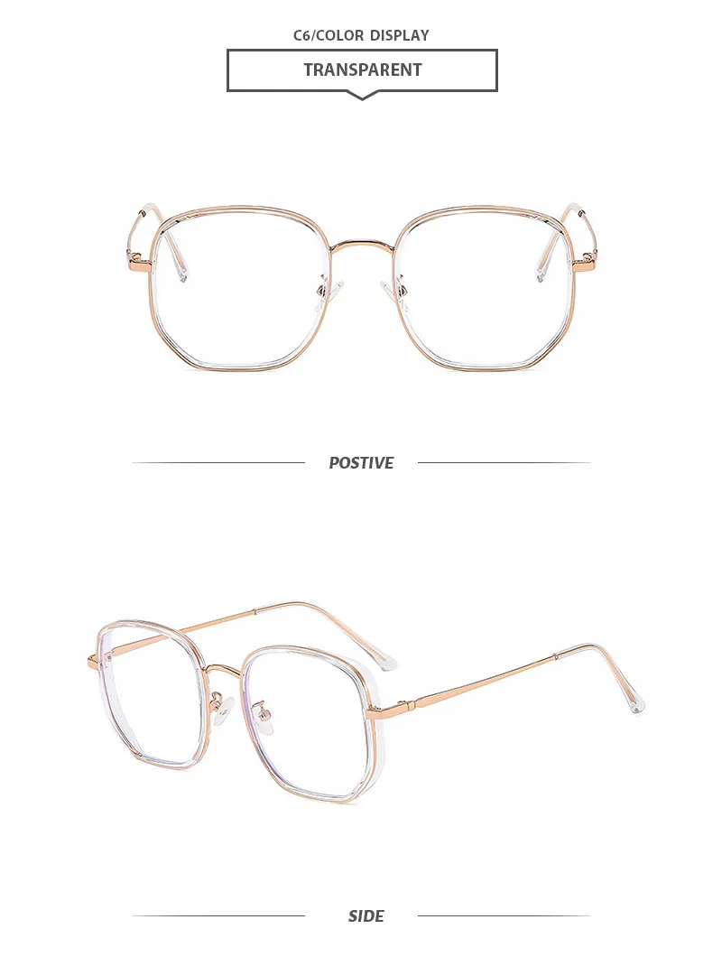 Basic Simple Style Solid Color Pc Square Full Frame Glasses display picture 11