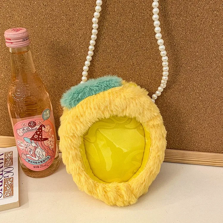 Kid'S Plush Fruit Cute Round Zipper Shoulder Bag display picture 22