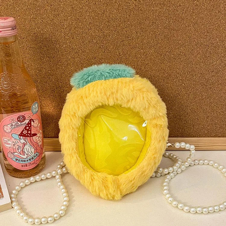 Kid'S Plush Fruit Cute Round Zipper Shoulder Bag display picture 26