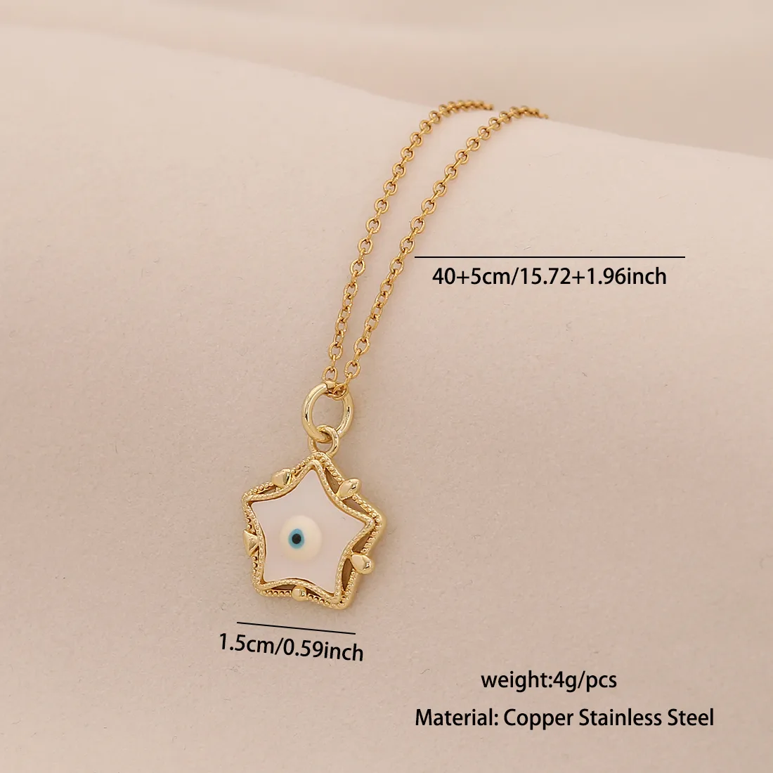 Casual Modern Style Cool Style Devil's Eye 304 Stainless Steel Copper 18K Gold Plated Valentine'S Day New Year Birthday Women's Pendant Necklace display picture 9