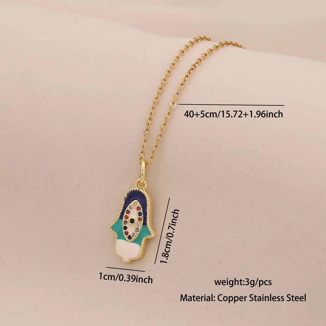Casual Modern Style Cool Style Devil's Eye 304 Stainless Steel Copper 18K Gold Plated Valentine'S Day New Year Birthday Women's Pendant Necklace display picture 7