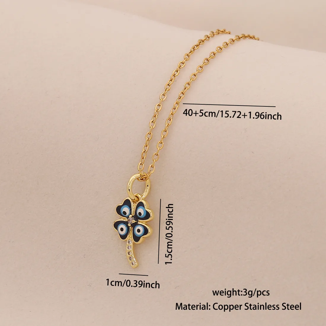 Casual Modern Style Cool Style Devil's Eye 304 Stainless Steel Copper 18K Gold Plated Valentine'S Day New Year Birthday Women's Pendant Necklace display picture 5
