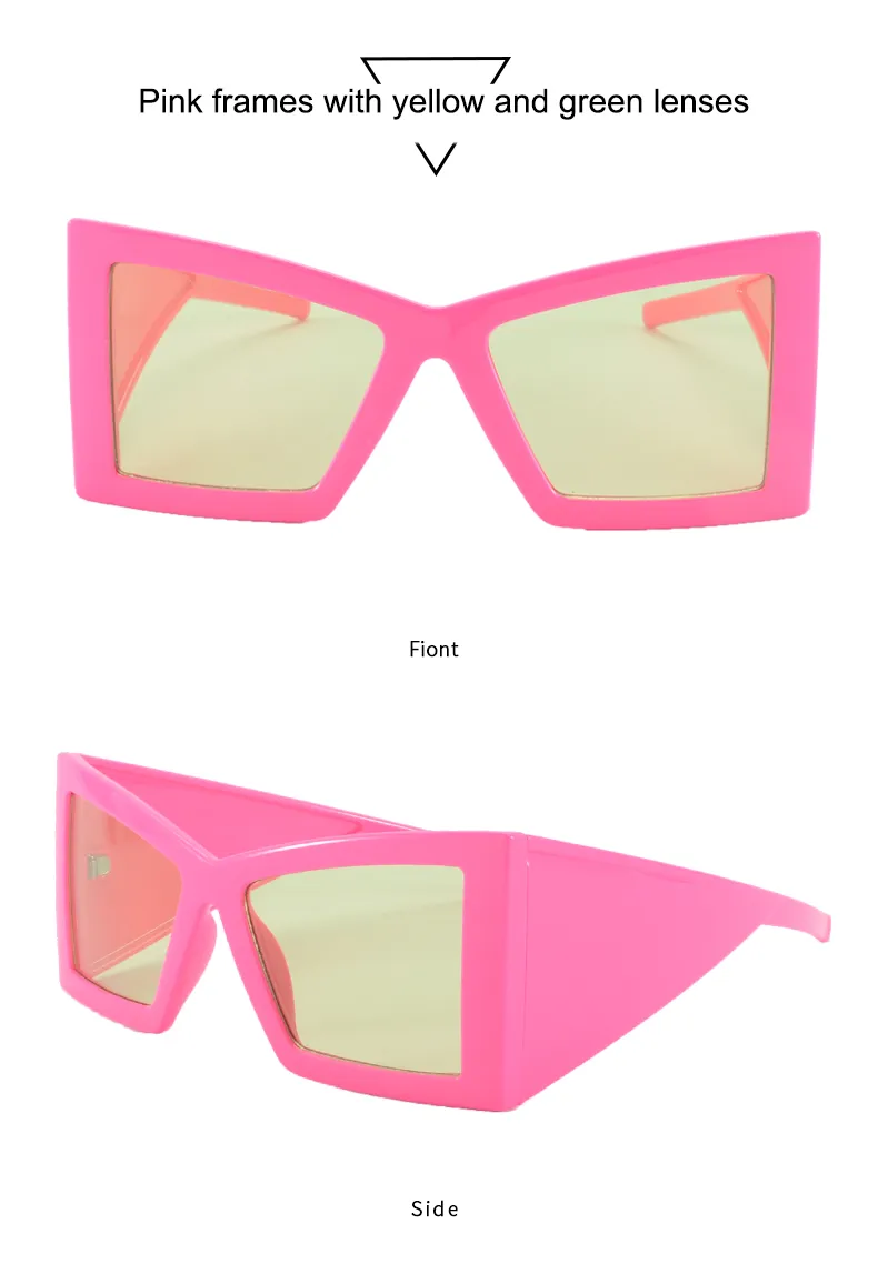 Exaggerated Sunglasses Pc Square Full Frame Glasses display picture 12