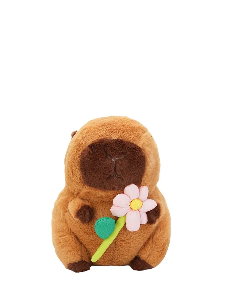 Women's Girl'S Plush Capybara Cute Oval Zipper Functional Backpack display picture 1