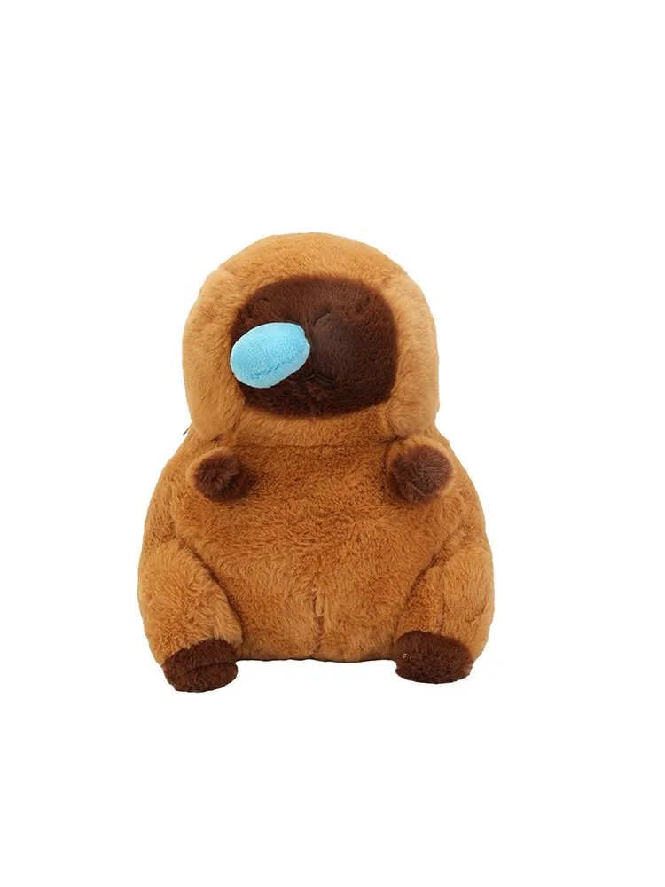 Women's Girl'S Plush Capybara Cute Oval Zipper Functional Backpack display picture 4