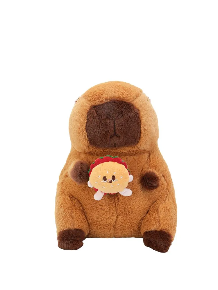 Women's Girl'S Plush Capybara Cute Oval Zipper Functional Backpack display picture 7