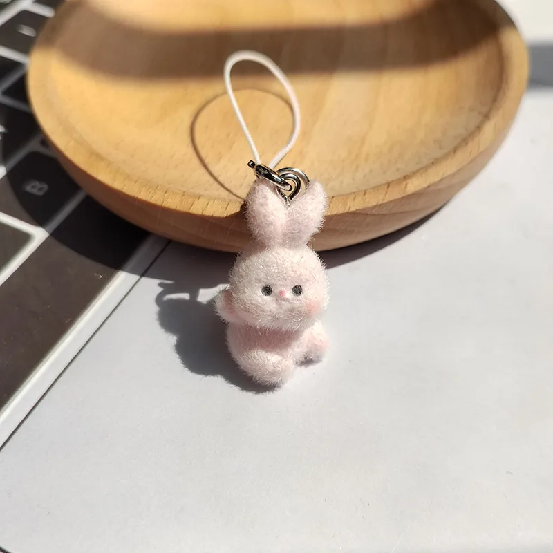 1 Piece Cute Rabbit Synthetic Resin Alloy Unisex Slip-on Bag Pendant Mobile Phone Chain Keychain display picture 5