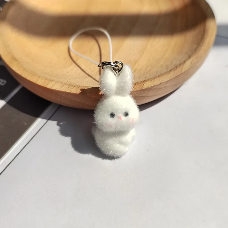 1 Piece Cute Rabbit Synthetic Resin Alloy Unisex Slip-on Bag Pendant Mobile Phone Chain Keychain display picture 4