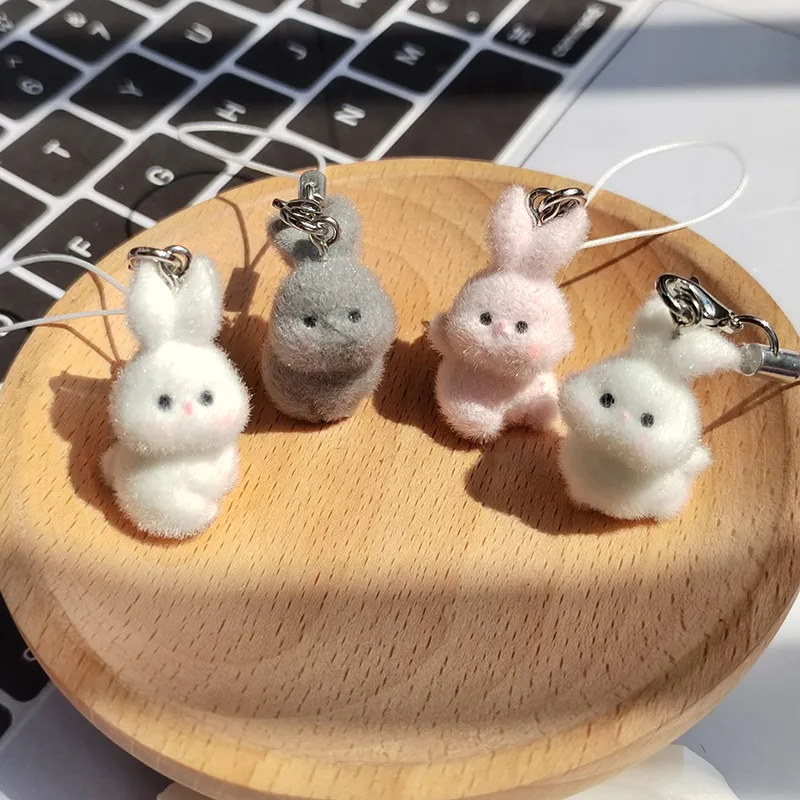 1 Piece Cute Rabbit Synthetic Resin Alloy Unisex Slip-on Bag Pendant Mobile Phone Chain Keychain display picture 1