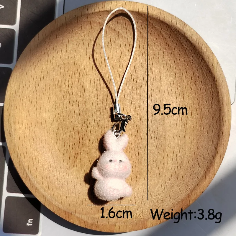 1 Piece Cute Rabbit Synthetic Resin Alloy Unisex Slip-on Bag Pendant Mobile Phone Chain Keychain display picture 2