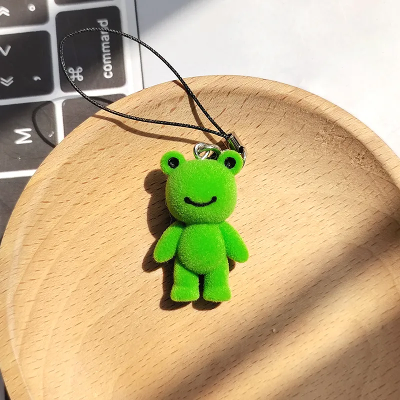 1 Piece Cute Frog Synthetic Resin Alloy Unisex Slip-on Bag Pendant Mobile Phone Chain Keychain display picture 1