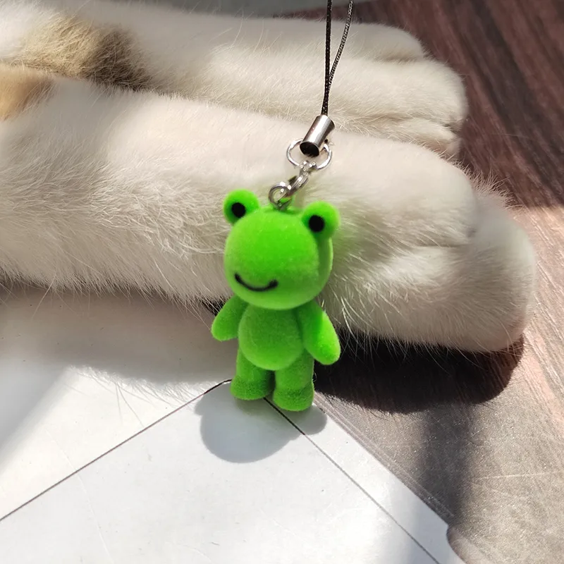 1 Piece Cute Frog Synthetic Resin Alloy Unisex Slip-on Bag Pendant Mobile Phone Chain Keychain display picture 3