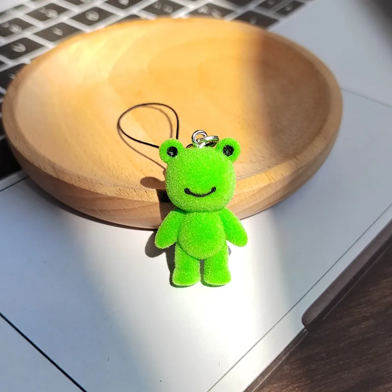 1 Piece Cute Frog Synthetic Resin Alloy Unisex Slip-on Bag Pendant Mobile Phone Chain Keychain display picture 2