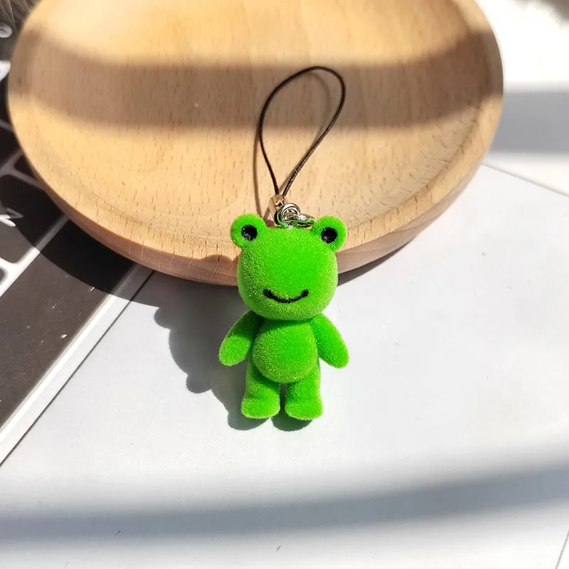 1 Piece Cute Frog Synthetic Resin Alloy Unisex Slip-on Bag Pendant Mobile Phone Chain Keychain display picture 4